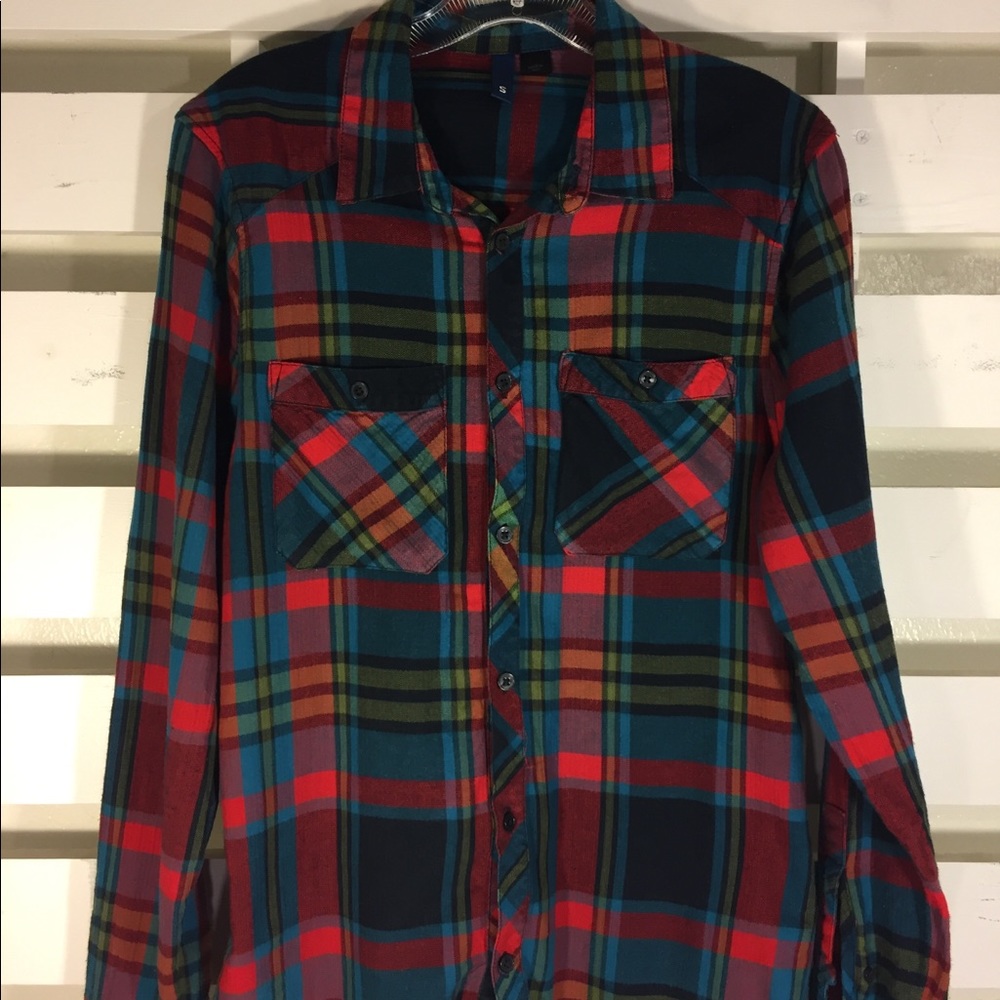 Casual cotton button down flannel